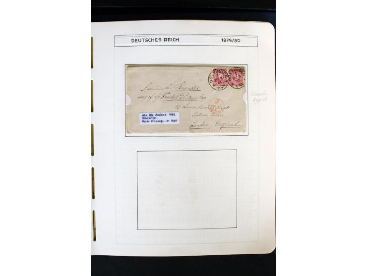 1872/1918, diverse Teil- und Restsammlungen mit meist gestempelten Marken, vielen Briefen und Karten, Schwerpunkt vor 1900, d