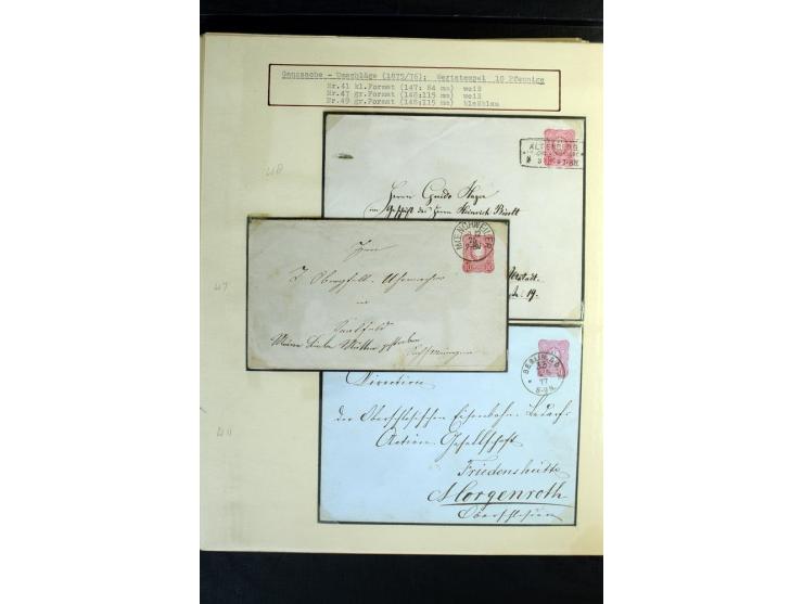 1872/1918, diverse Teil- und Restsammlungen mit meist gestempelten Marken, vielen Briefen und Karten, Schwerpunkt vor 1900, d