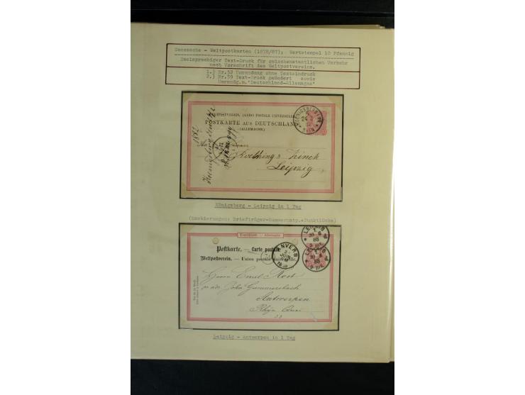 1872/1918, diverse Teil- und Restsammlungen mit meist gestempelten Marken, vielen Briefen und Karten, Schwerpunkt vor 1900, d