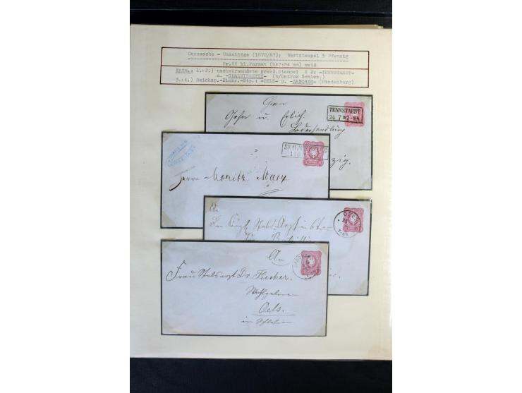 1872/1918, diverse Teil- und Restsammlungen mit meist gestempelten Marken, vielen Briefen und Karten, Schwerpunkt vor 1900, d