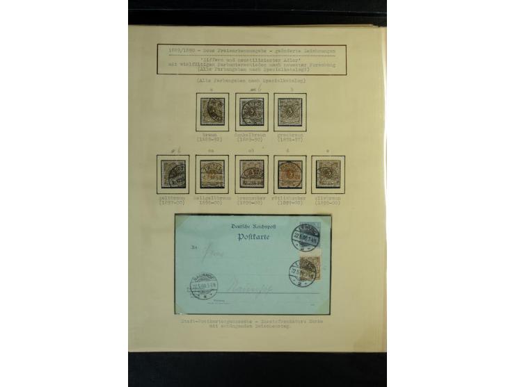 1872/1918, diverse Teil- und Restsammlungen mit meist gestempelten Marken, vielen Briefen und Karten, Schwerpunkt vor 1900, d