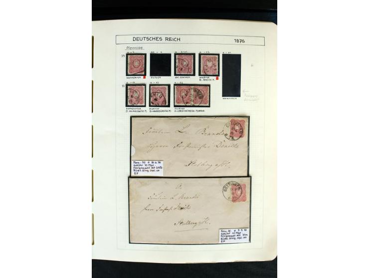 1872/1918, diverse Teil- und Restsammlungen mit meist gestempelten Marken, vielen Briefen und Karten, Schwerpunkt vor 1900, d