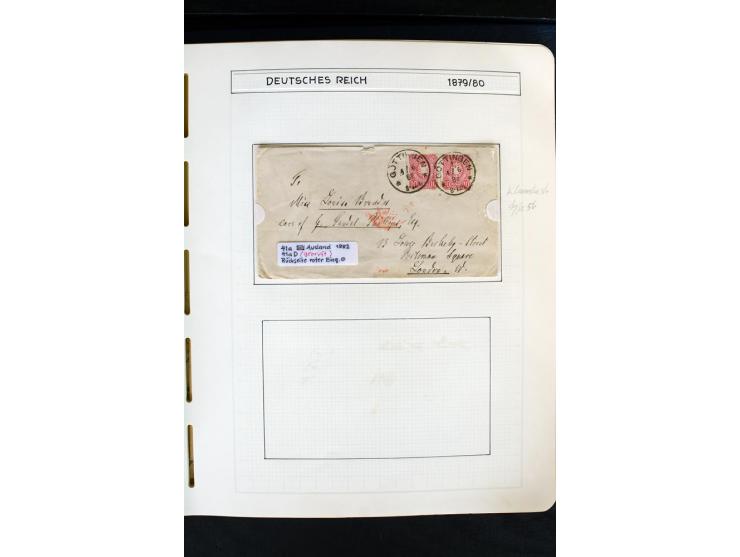 1872/1918, diverse Teil- und Restsammlungen mit meist gestempelten Marken, vielen Briefen und Karten, Schwerpunkt vor 1900, d