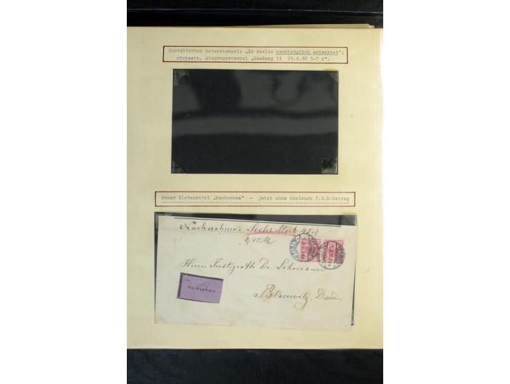 1872/1918, diverse Teil- und Restsammlungen mit meist gestempelten Marken, vielen Briefen und Karten, Schwerpunkt vor 1900, d