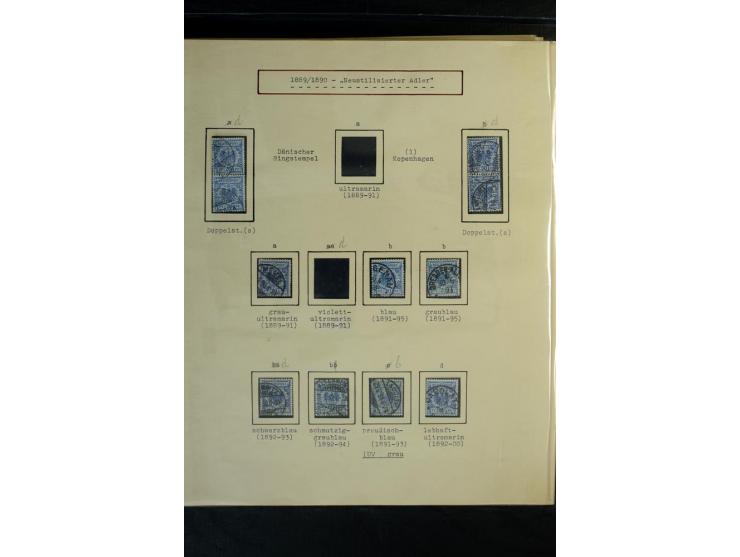 1872/1918, diverse Teil- und Restsammlungen mit meist gestempelten Marken, vielen Briefen und Karten, Schwerpunkt vor 1900, d