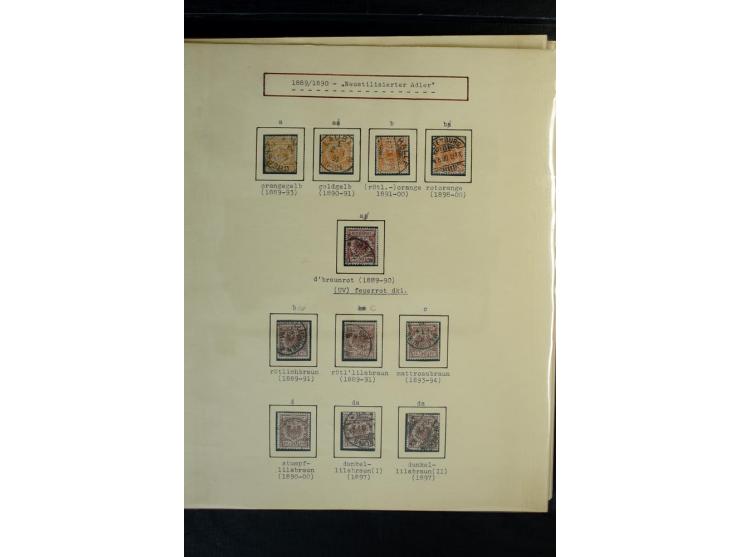 1872/1918, diverse Teil- und Restsammlungen mit meist gestempelten Marken, vielen Briefen und Karten, Schwerpunkt vor 1900, d