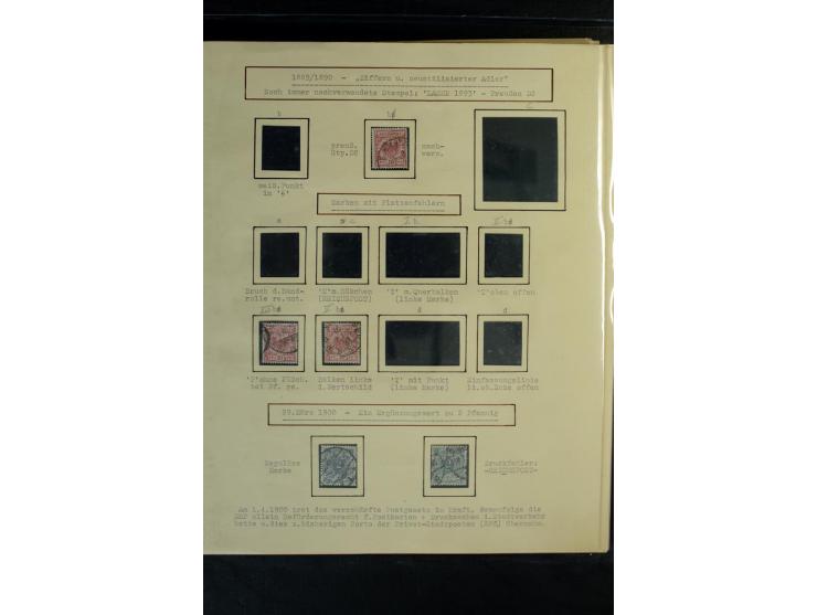 1872/1918, diverse Teil- und Restsammlungen mit meist gestempelten Marken, vielen Briefen und Karten, Schwerpunkt vor 1900, d