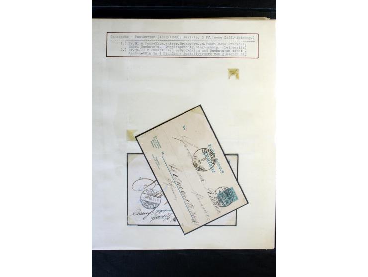 1872/1918, diverse Teil- und Restsammlungen mit meist gestempelten Marken, vielen Briefen und Karten, Schwerpunkt vor 1900, d
