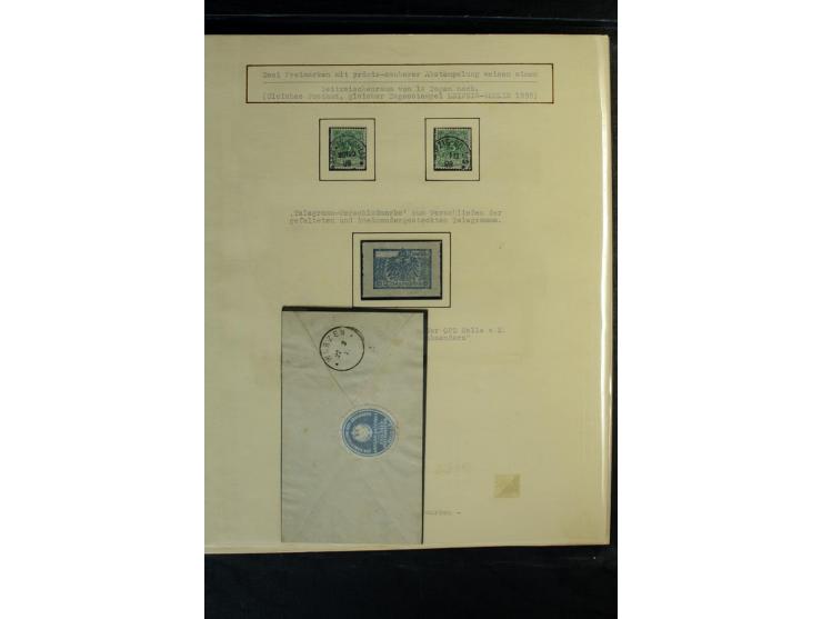 1872/1918, diverse Teil- und Restsammlungen mit meist gestempelten Marken, vielen Briefen und Karten, Schwerpunkt vor 1900, d