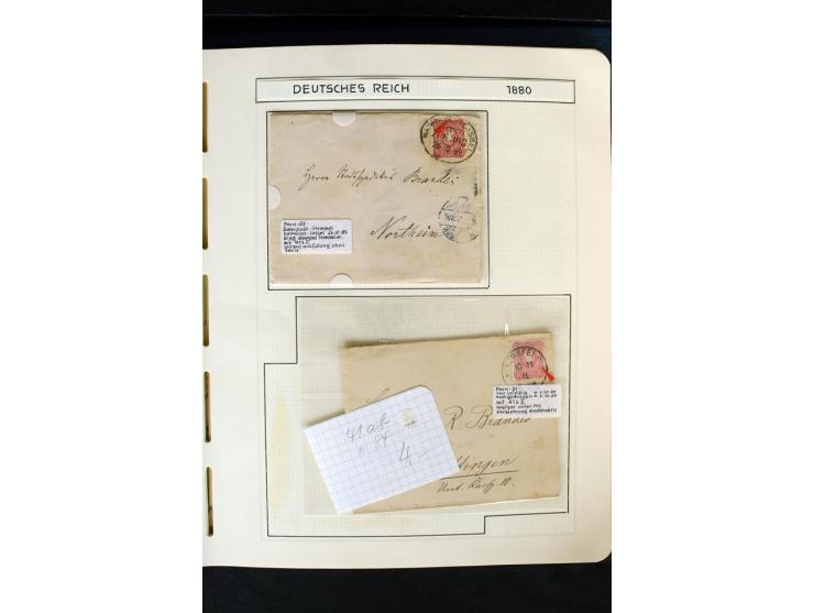 1872/1918, diverse Teil- und Restsammlungen mit meist gestempelten Marken, vielen Briefen und Karten, Schwerpunkt vor 1900, d