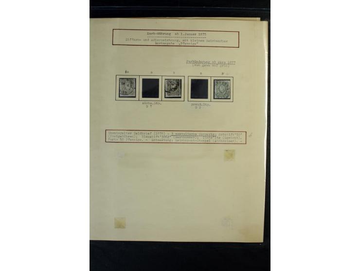 1872/1918, diverse Teil- und Restsammlungen mit meist gestempelten Marken, vielen Briefen und Karten, Schwerpunkt vor 1900, d