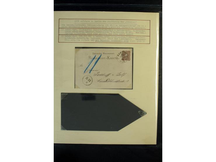 1872/1918, diverse Teil- und Restsammlungen mit meist gestempelten Marken, vielen Briefen und Karten, Schwerpunkt vor 1900, d