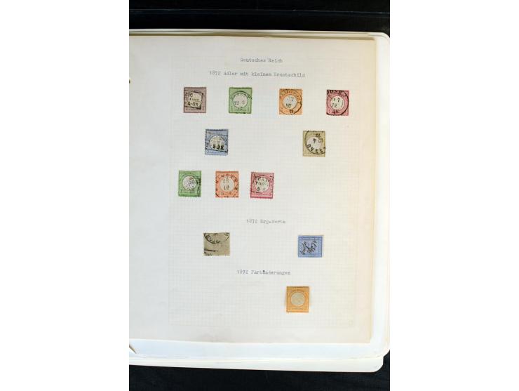 1872/1918, diverse Teil- und Restsammlungen mit meist gestempelten Marken, vielen Briefen und Karten, Schwerpunkt vor 1900, d
