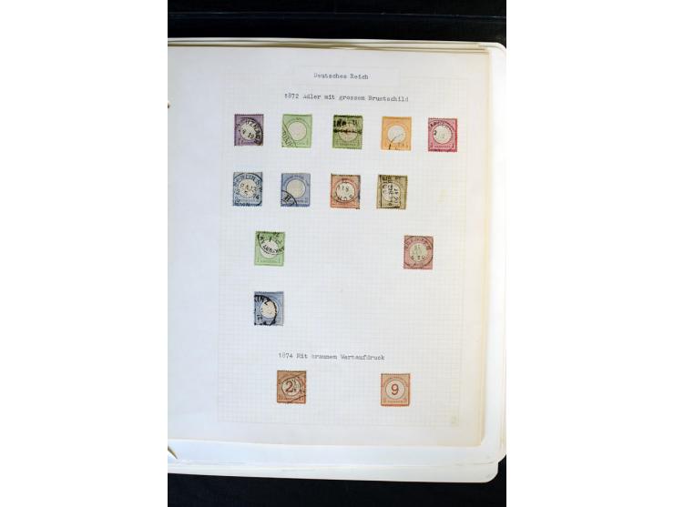 1872/1918, diverse Teil- und Restsammlungen mit meist gestempelten Marken, vielen Briefen und Karten, Schwerpunkt vor 1900, d