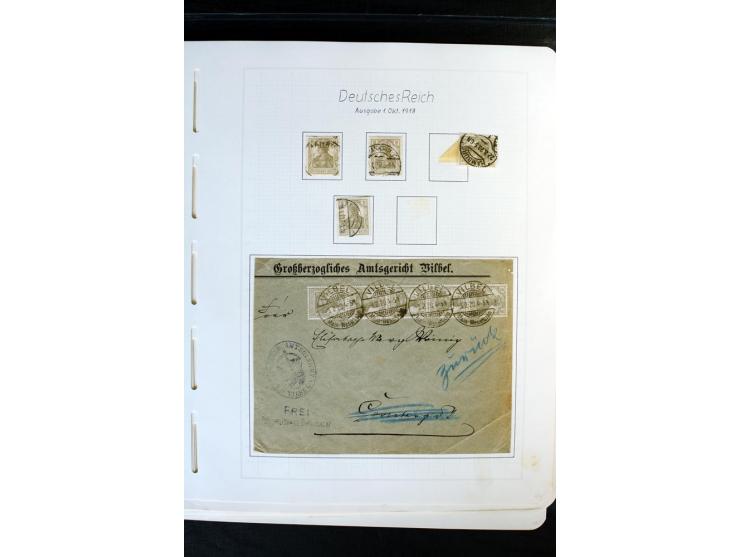 1872/1918, diverse Teil- und Restsammlungen mit meist gestempelten Marken, vielen Briefen und Karten, Schwerpunkt vor 1900, d