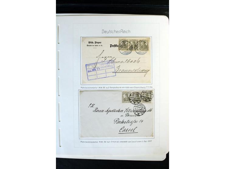 1872/1918, diverse Teil- und Restsammlungen mit meist gestempelten Marken, vielen Briefen und Karten, Schwerpunkt vor 1900, d