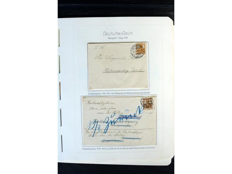 1872/1918, diverse Teil- und Restsammlungen mit meist gestempelten Marken, vielen Briefen und Karten, Schwerpunkt vor 1900, d