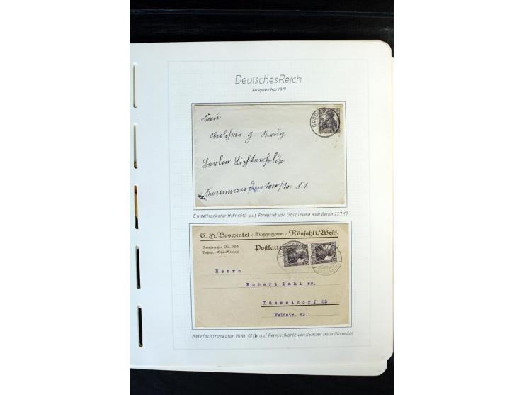 1872/1918, diverse Teil- und Restsammlungen mit meist gestempelten Marken, vielen Briefen und Karten, Schwerpunkt vor 1900, d