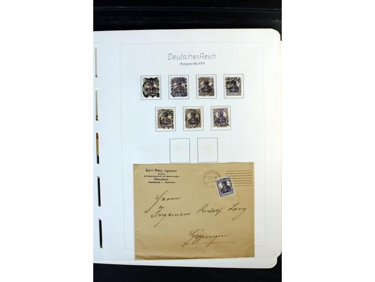 1872/1918, diverse Teil- und Restsammlungen mit meist gestempelten Marken, vielen Briefen und Karten, Schwerpunkt vor 1900, d