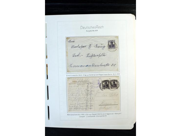 1872/1918, diverse Teil- und Restsammlungen mit meist gestempelten Marken, vielen Briefen und Karten, Schwerpunkt vor 1900, d