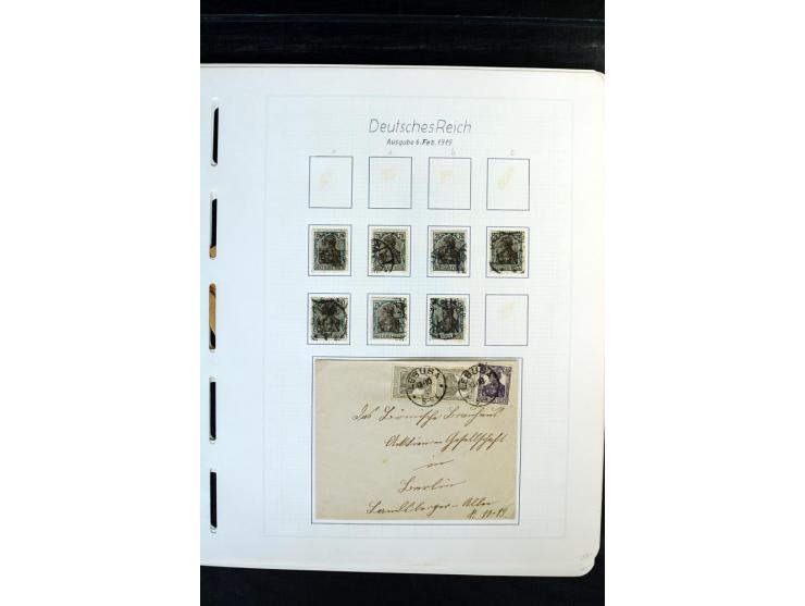 1872/1918, diverse Teil- und Restsammlungen mit meist gestempelten Marken, vielen Briefen und Karten, Schwerpunkt vor 1900, d