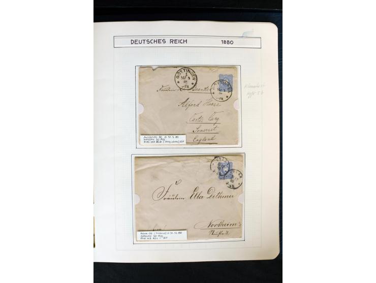1872/1918, diverse Teil- und Restsammlungen mit meist gestempelten Marken, vielen Briefen und Karten, Schwerpunkt vor 1900, d