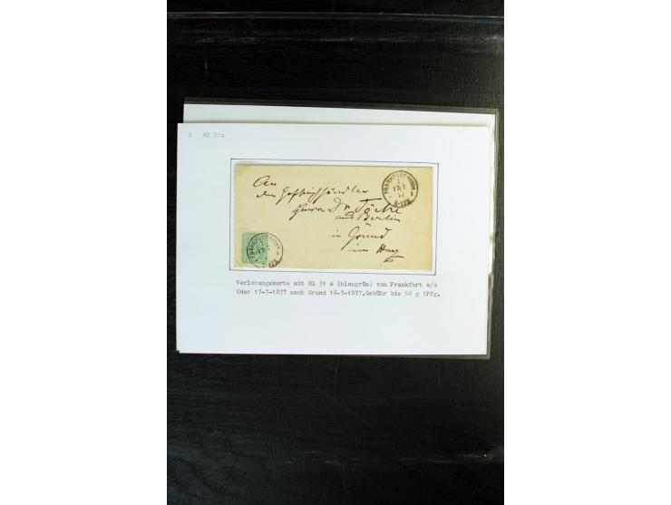 1872/1918, diverse Teil- und Restsammlungen mit meist gestempelten Marken, vielen Briefen und Karten, Schwerpunkt vor 1900, d