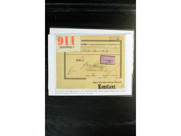 1872/1918, diverse Teil- und Restsammlungen mit meist gestempelten Marken, vielen Briefen und Karten, Schwerpunkt vor 1900, d