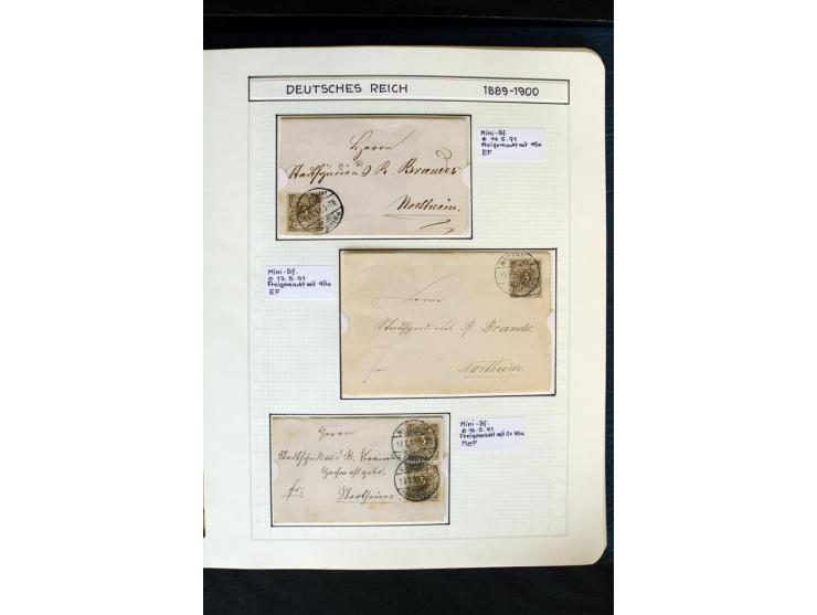 1872/1918, diverse Teil- und Restsammlungen mit meist gestempelten Marken, vielen Briefen und Karten, Schwerpunkt vor 1900, d