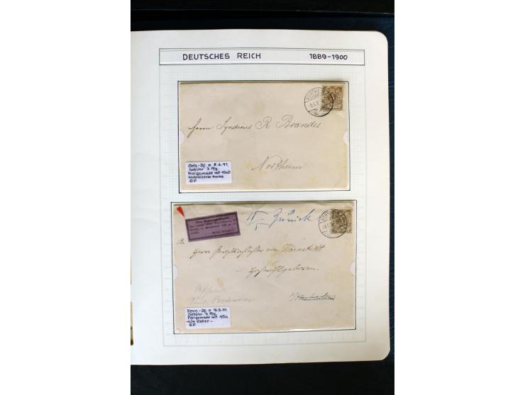 1872/1918, diverse Teil- und Restsammlungen mit meist gestempelten Marken, vielen Briefen und Karten, Schwerpunkt vor 1900, d