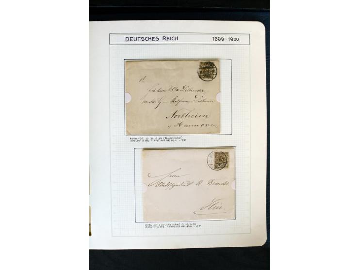 1872/1918, diverse Teil- und Restsammlungen mit meist gestempelten Marken, vielen Briefen und Karten, Schwerpunkt vor 1900, d