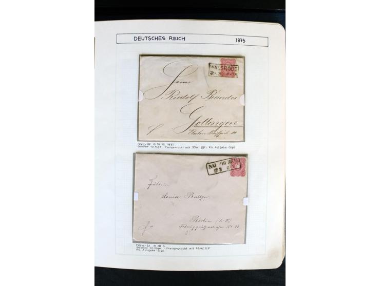1872/1918, diverse Teil- und Restsammlungen mit meist gestempelten Marken, vielen Briefen und Karten, Schwerpunkt vor 1900, d