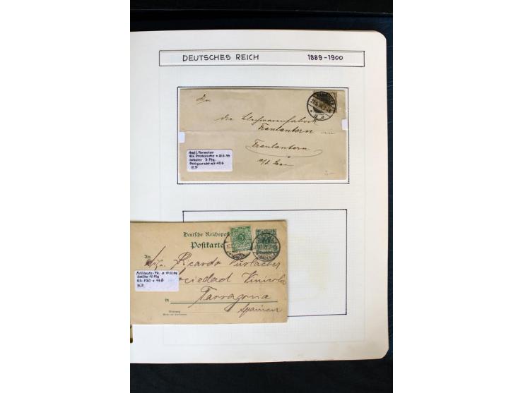 1872/1918, diverse Teil- und Restsammlungen mit meist gestempelten Marken, vielen Briefen und Karten, Schwerpunkt vor 1900, d