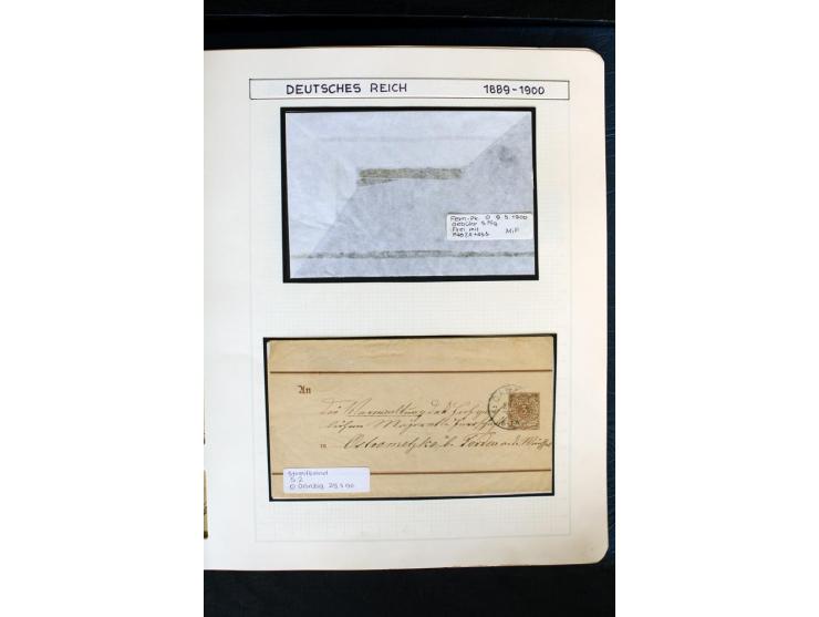 1872/1918, diverse Teil- und Restsammlungen mit meist gestempelten Marken, vielen Briefen und Karten, Schwerpunkt vor 1900, d