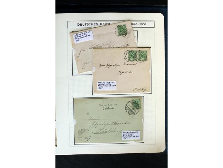 1872/1918, diverse Teil- und Restsammlungen mit meist gestempelten Marken, vielen Briefen und Karten, Schwerpunkt vor 1900, d