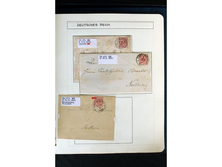 1872/1918, diverse Teil- und Restsammlungen mit meist gestempelten Marken, vielen Briefen und Karten, Schwerpunkt vor 1900, d