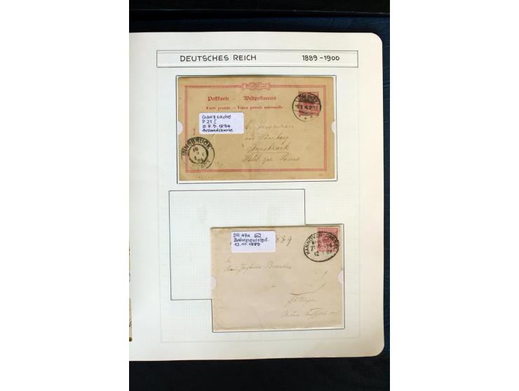 1872/1918, diverse Teil- und Restsammlungen mit meist gestempelten Marken, vielen Briefen und Karten, Schwerpunkt vor 1900, d