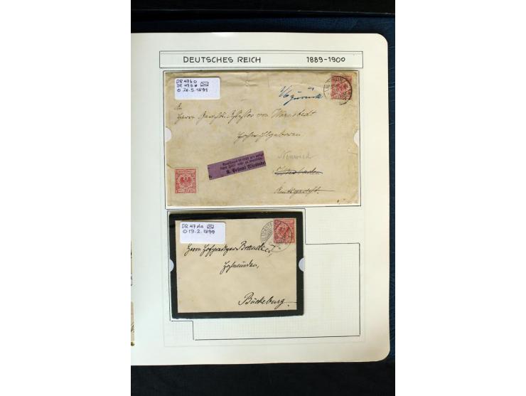 1872/1918, diverse Teil- und Restsammlungen mit meist gestempelten Marken, vielen Briefen und Karten, Schwerpunkt vor 1900, d