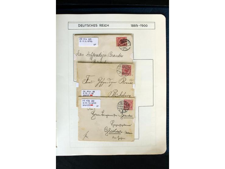 1872/1918, diverse Teil- und Restsammlungen mit meist gestempelten Marken, vielen Briefen und Karten, Schwerpunkt vor 1900, d