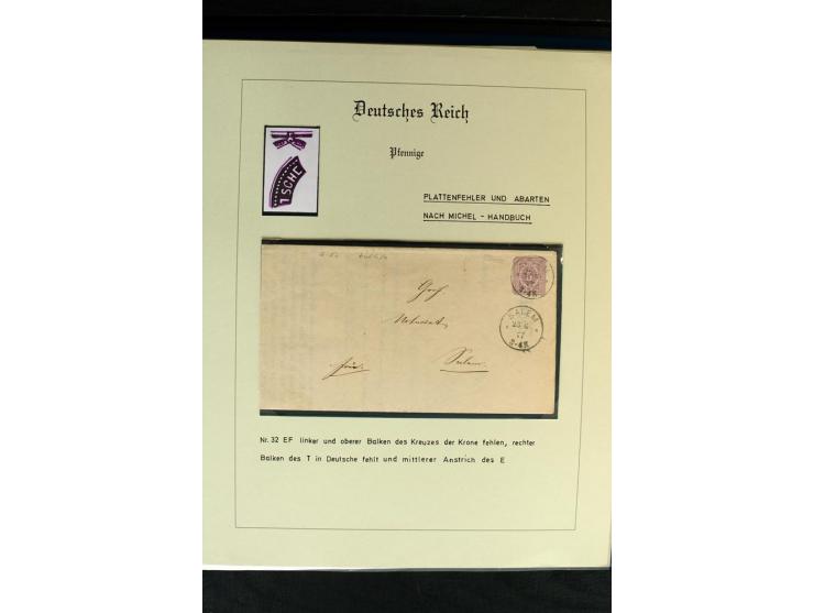 1872/1918, diverse Teil- und Restsammlungen mit meist gestempelten Marken, vielen Briefen und Karten, Schwerpunkt vor 1900, d