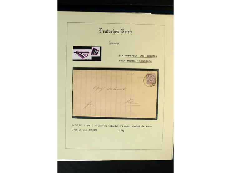 1872/1918, diverse Teil- und Restsammlungen mit meist gestempelten Marken, vielen Briefen und Karten, Schwerpunkt vor 1900, d