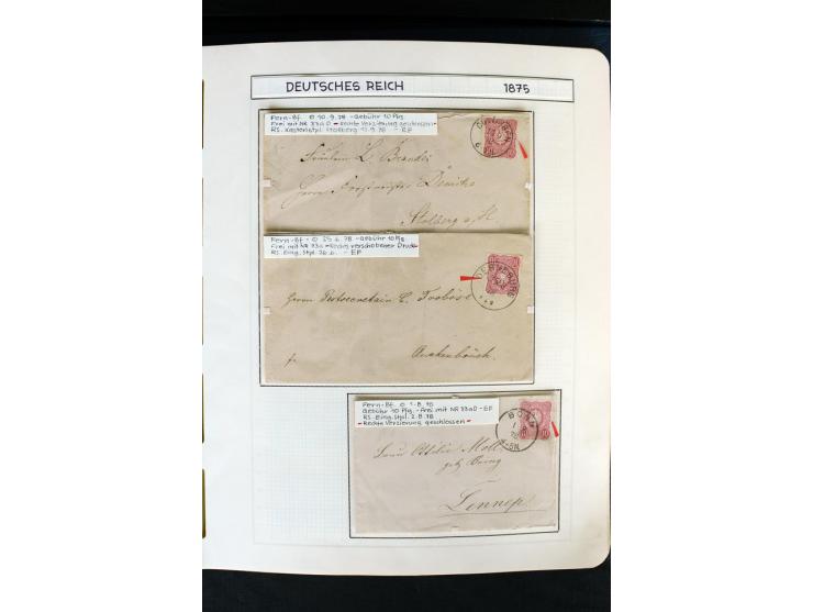 1872/1918, diverse Teil- und Restsammlungen mit meist gestempelten Marken, vielen Briefen und Karten, Schwerpunkt vor 1900, d