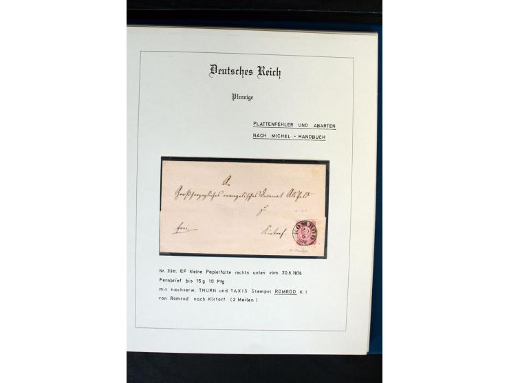 1872/1918, diverse Teil- und Restsammlungen mit meist gestempelten Marken, vielen Briefen und Karten, Schwerpunkt vor 1900, d