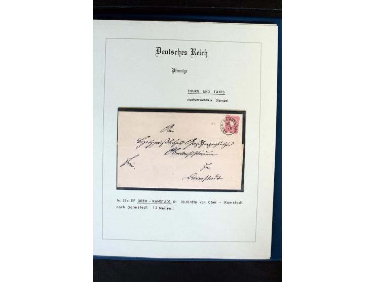 1872/1918, diverse Teil- und Restsammlungen mit meist gestempelten Marken, vielen Briefen und Karten, Schwerpunkt vor 1900, d