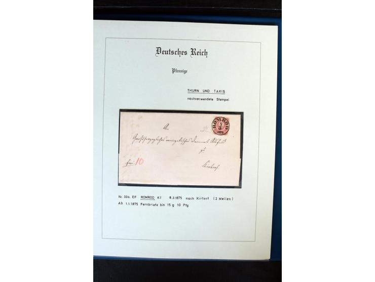 1872/1918, diverse Teil- und Restsammlungen mit meist gestempelten Marken, vielen Briefen und Karten, Schwerpunkt vor 1900, d