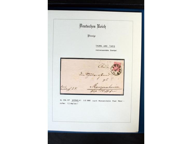 1872/1918, diverse Teil- und Restsammlungen mit meist gestempelten Marken, vielen Briefen und Karten, Schwerpunkt vor 1900, d