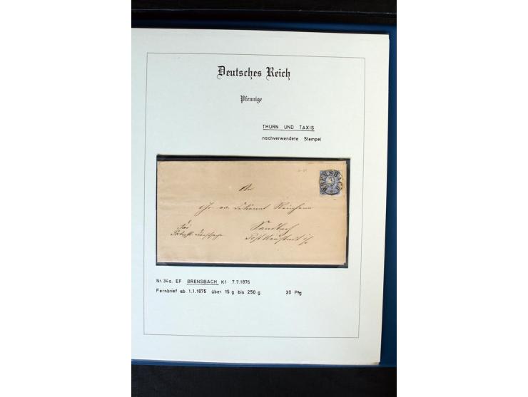 1872/1918, diverse Teil- und Restsammlungen mit meist gestempelten Marken, vielen Briefen und Karten, Schwerpunkt vor 1900, d