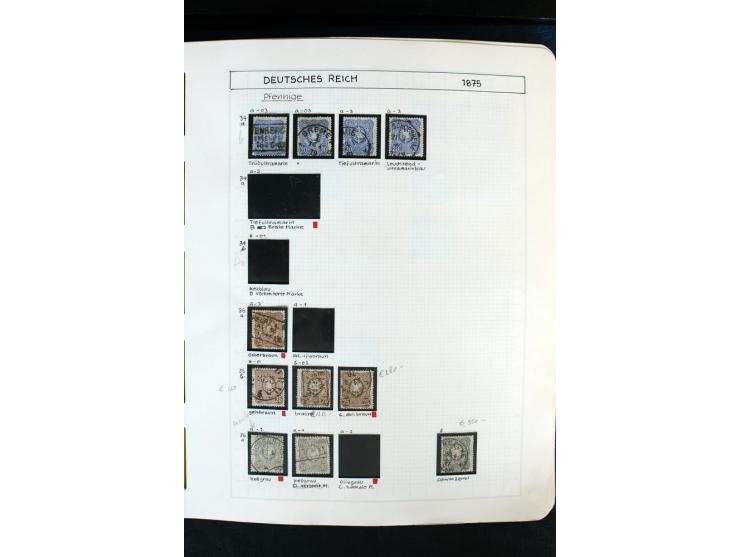 1872/1918, diverse Teil- und Restsammlungen mit meist gestempelten Marken, vielen Briefen und Karten, Schwerpunkt vor 1900, d