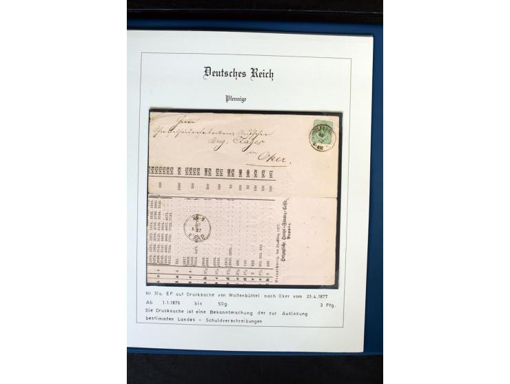 1872/1918, diverse Teil- und Restsammlungen mit meist gestempelten Marken, vielen Briefen und Karten, Schwerpunkt vor 1900, d