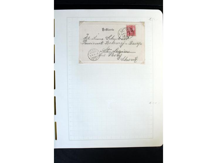 1872/1918, diverse Teil- und Restsammlungen mit meist gestempelten Marken, vielen Briefen und Karten, Schwerpunkt vor 1900, d